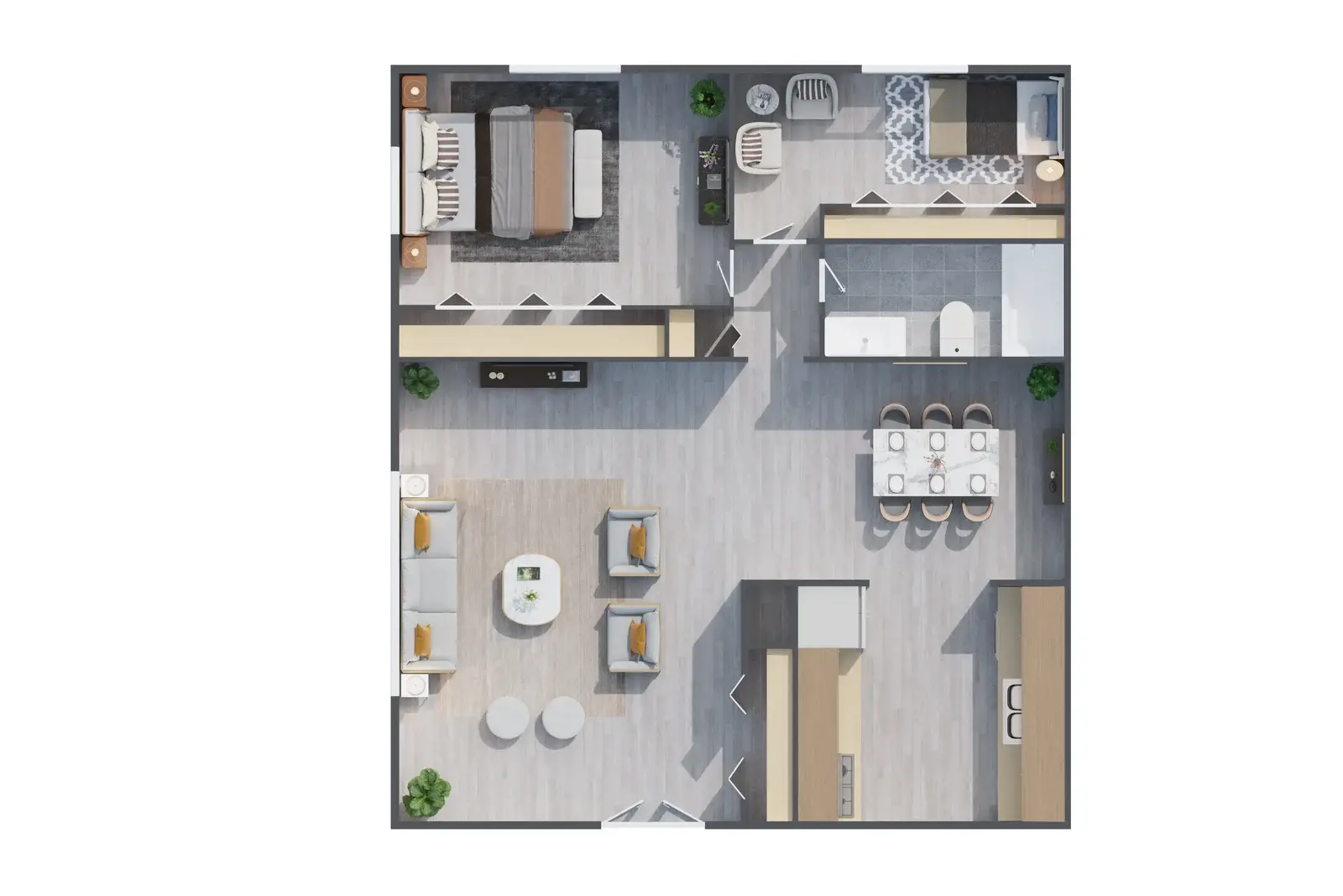 Two Bedroom at Westbrooke Apartments